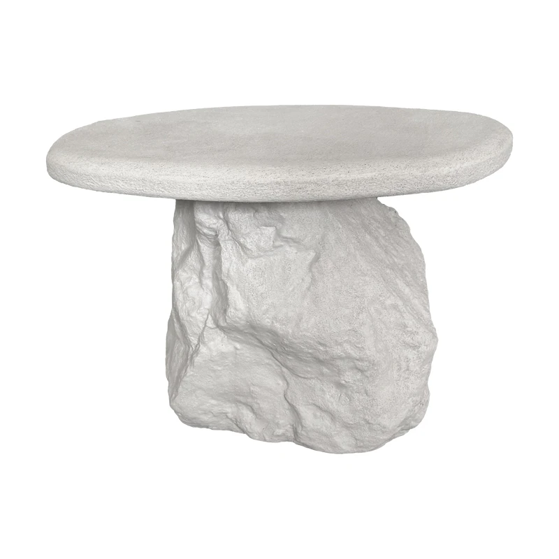 Coffee table Zinol pakoworld mdf-polyresin white D60x41cm