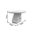 Coffee table Zinol pakoworld mdf-polyresin white D60x41cm
