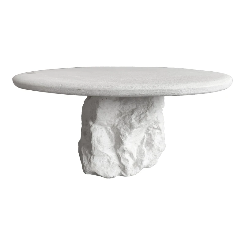 Coffee table Zinol pakoworld mdf-polyresin white D80x36cm