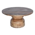 Table Zoulen pakoworld natural color walnut mango wood Φ80x40cm