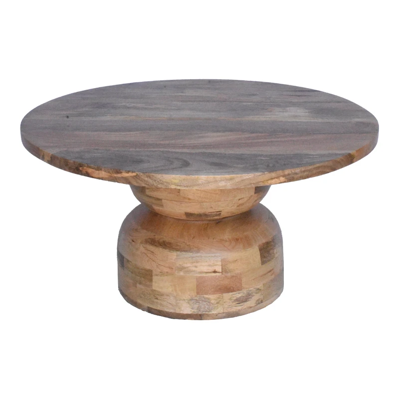 Table Zoulen pakoworld natural color walnut mango wood Φ80x40cm
