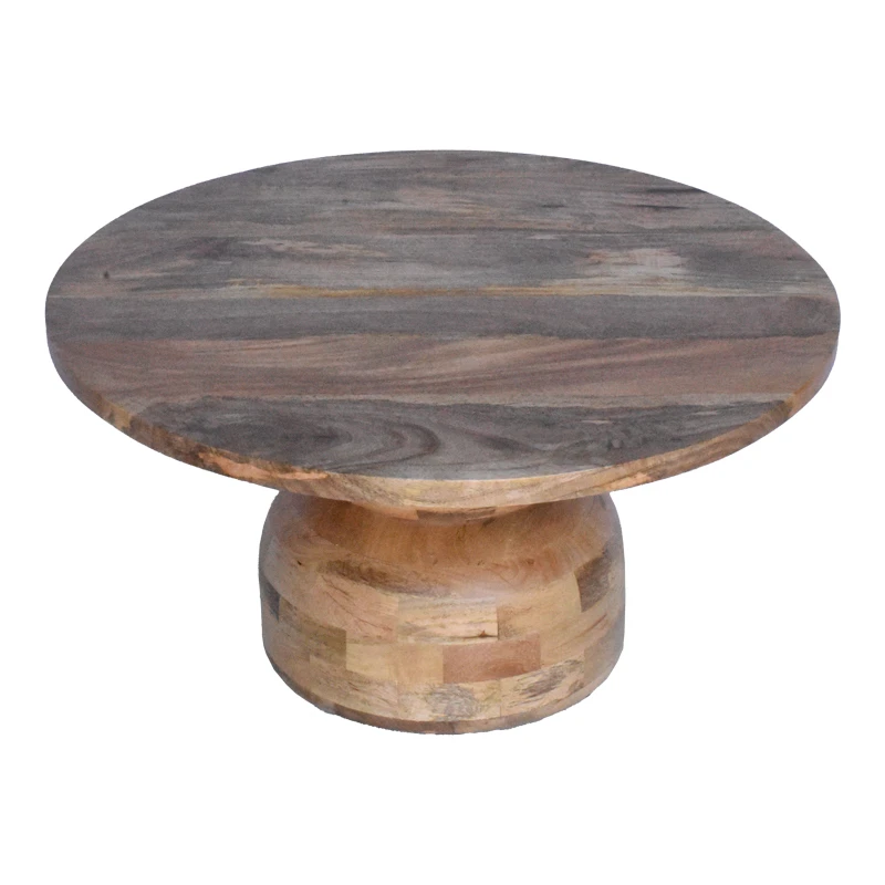 Table Zoulen pakoworld natural color walnut mango wood Φ80x40cm