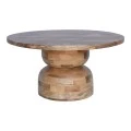Table Zoulen pakoworld natural color walnut mango wood Φ80x40cm