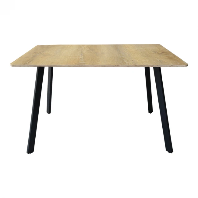 Τραπέζι Squaro pakoworld sonoma mdf με μαύρα μεταλλικά πόδια 120x70x75εκ