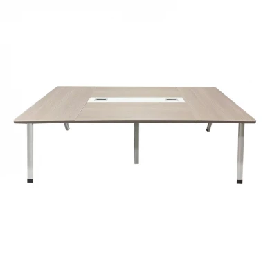 Τραπέζι συνεδριάσεων Armadi pakoworld σε γκρι-λευκή απόχρωση 240x120x75εκ