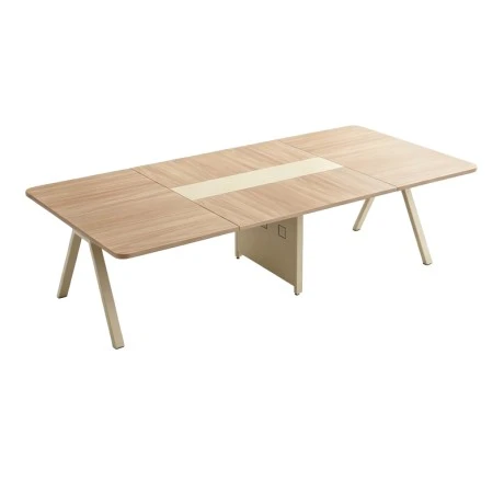 Meeting table Azari pakoworld in oak-beige shade 240x120x75cm