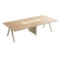 Meeting table Azari pakoworld in oak-beige shade 240x120x75cm