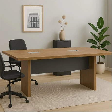 Professional conference table Oscar pakoworld walnut-anthracite 200x100x76cm