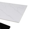 Kitchen table Tafel pakoworld sintered white stone with black metal legs 180x90x76cm