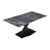 Kitchen table Tafel pakoworld sintered black stone with black metal legs 180x90x76cm