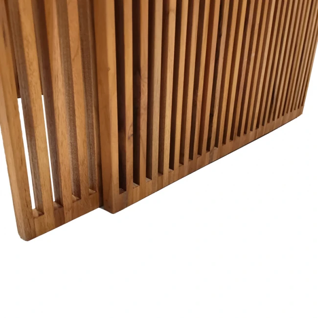 Tinnie I pakoworld table set of 2 teak wood in a natural shade