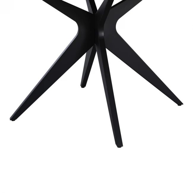 Toda pakoworld mdf table in sonoma shade with black metal legs Φ120x75cm
