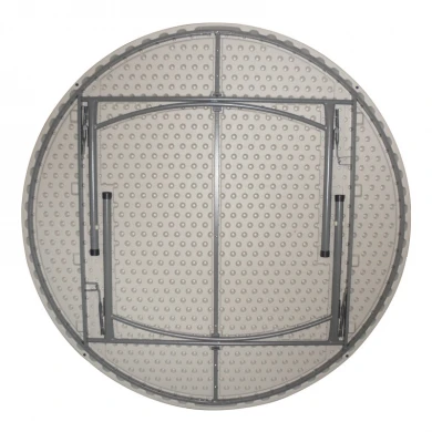 Τραπέζι βαλίτσα catering Comfort pakoworld πτυσσόμενο στρόγγυλο σε λευκή απόχρωση Φ180x74εκ