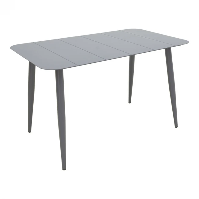 Vista pakoworld aluminum table in anthracite shade 150x80x72cm