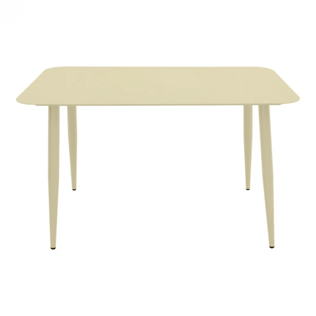 Τραπέζι Vista pakoworld σαμπανί αλουμίνιο 150x80x72εκ