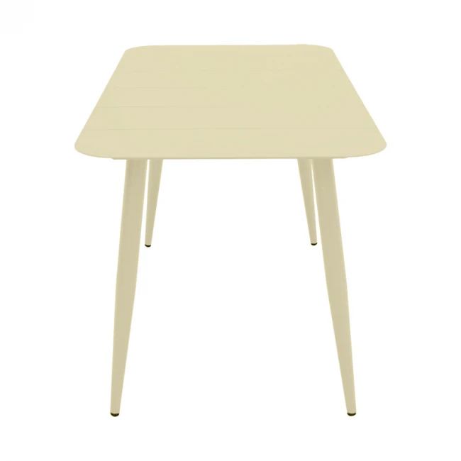 Τραπέζι Vista pakoworld σαμπανί αλουμίνιο 150x80x72εκ