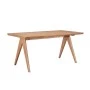 Winslow pakoworld rubberwood table in light walnut color 180x85x75cm