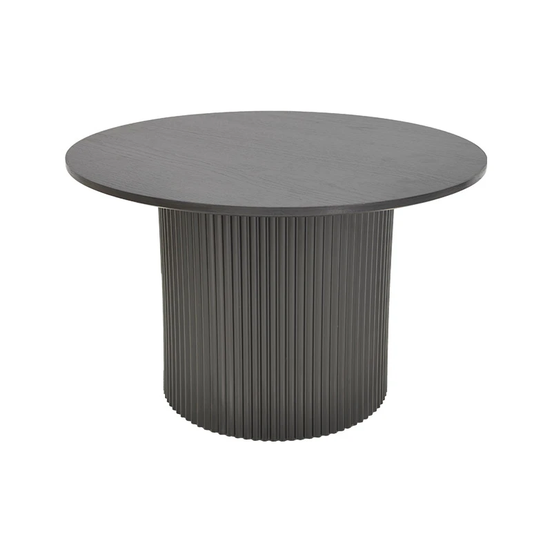 Tραπέζια σαλονιού Dovel pakoworld mdf-μεταλλο σετ 2τεμ. μαύρο
