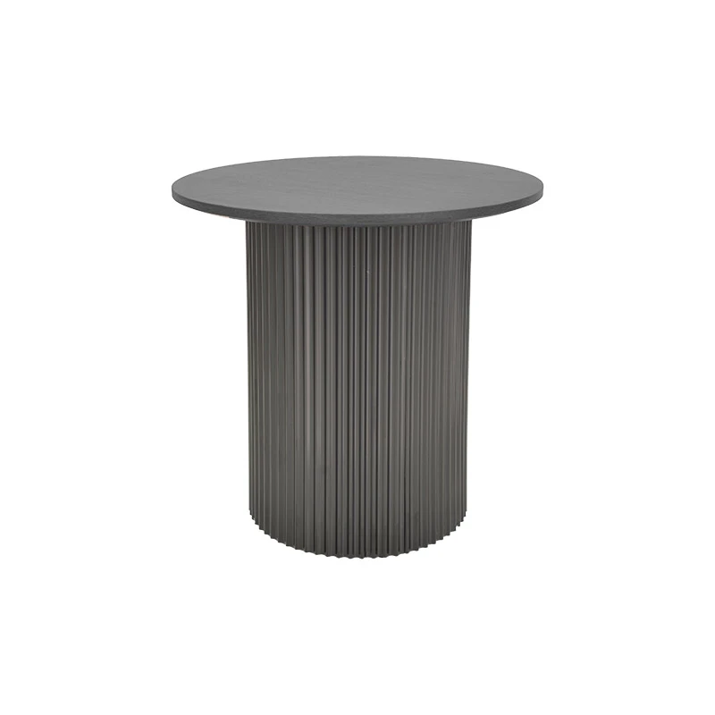 Tραπέζια σαλονιού Dovel pakoworld mdf-μεταλλο σετ 2τεμ. μαύρο