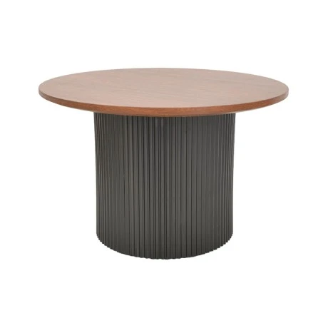 Dovel pakoworld mdf coffee table set of 2 walnut-black metal