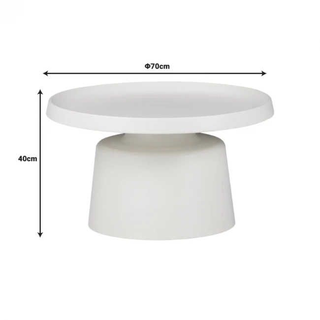 Coffee table Ginoze Inart cappuccino metal 2 pcs