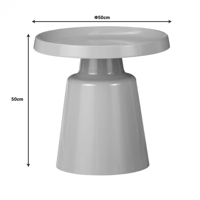 Coffee table Ginoze Inart cappuccino metal 2 pcs