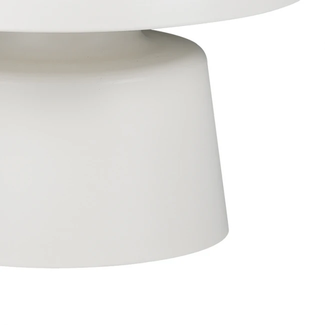 Coffee table Ginoze Inart 2 pieces set in white color metal