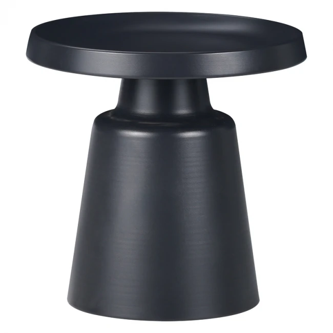 Coffee table Ginoze Inart 2 pieces set black color metal