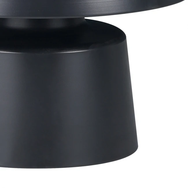 Coffee table Ginoze Inart 2 pieces set black color metal