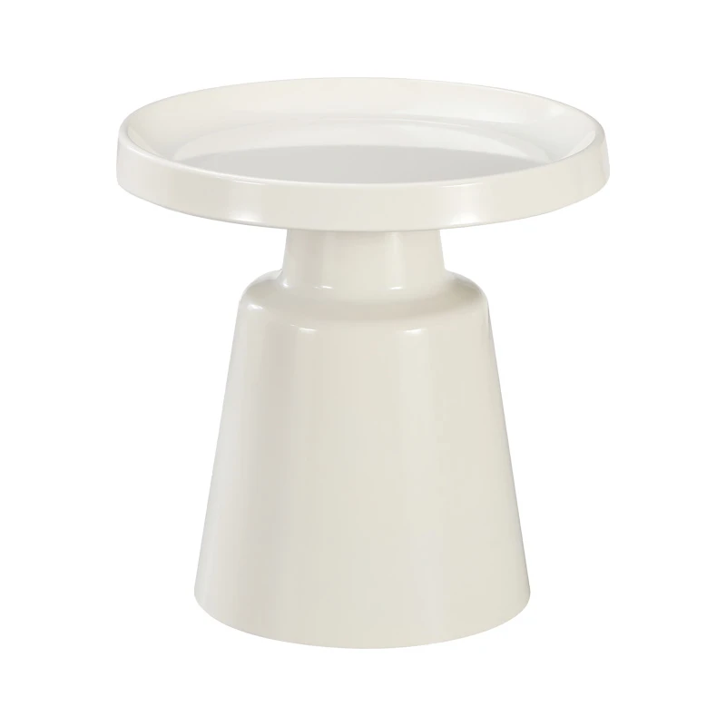 Coffee table Ginoze pakoworld 2 pieces set in white color metal