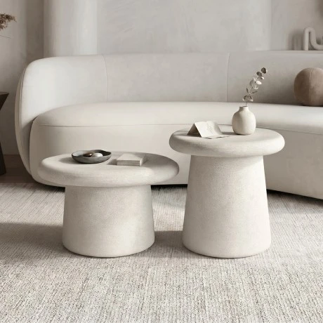 Coffee tables Herona pakoworld set 2 pcs white