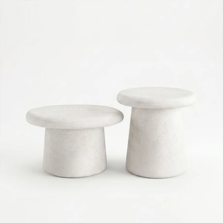 Coffee tables Herona pakoworld set 2 pcs white