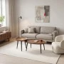 Coffee tables Jeda pakoworld 2 pieces light walnut