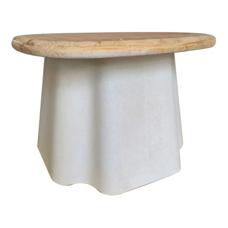 Coffee tables Loberta pakoworld set 2 pcs fir wood in natural shade with white
