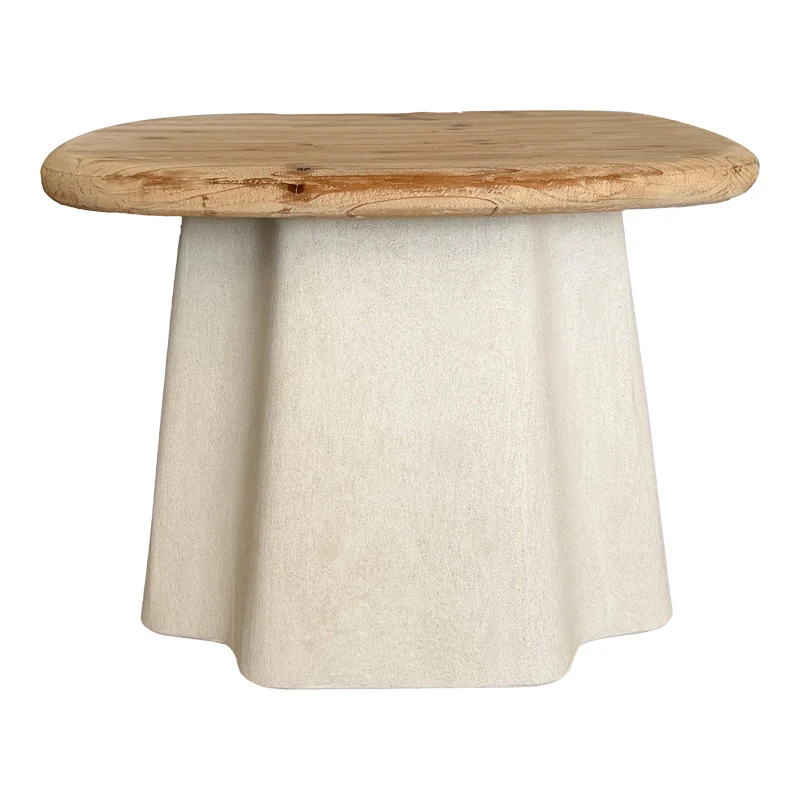 Coffee tables Loberta pakoworld set 2 pcs fir wood in natural shade with white