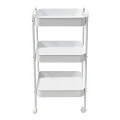 3-tier trolley Nedea pakoworld white metal 41x30x77cm