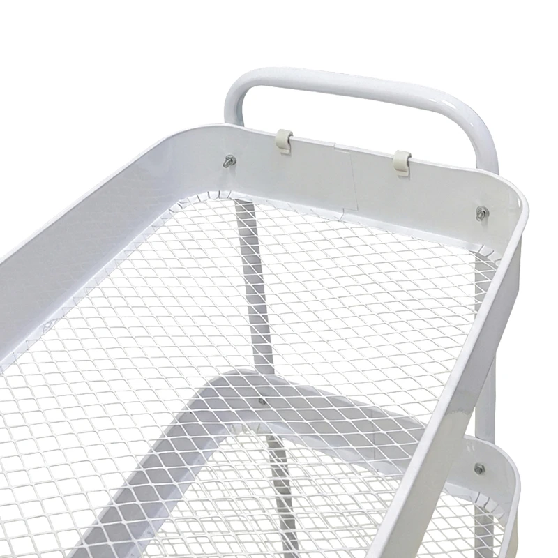 3-tier trolley Nedea pakoworld white metal 41x30x77cm