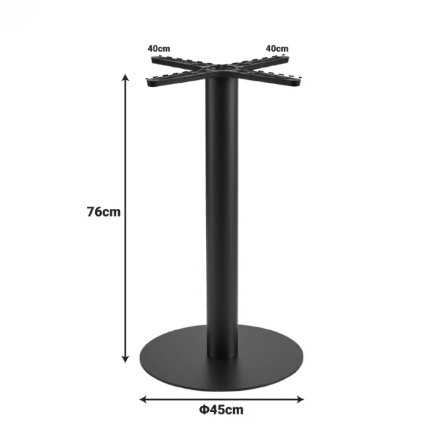Stada pakoworld metal bar table base black D40x94cm
