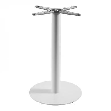 Βάση τραπεζιού Jefry pakoworld μεταλλική σε λευκή απόχρωση Φ48x73εκ