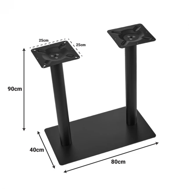 Givosa pakoworld metal bar table base black 80x40x90cm