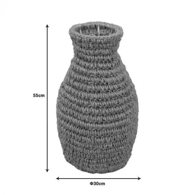Agelen Inart sisal vase in natural shade D30x55cm