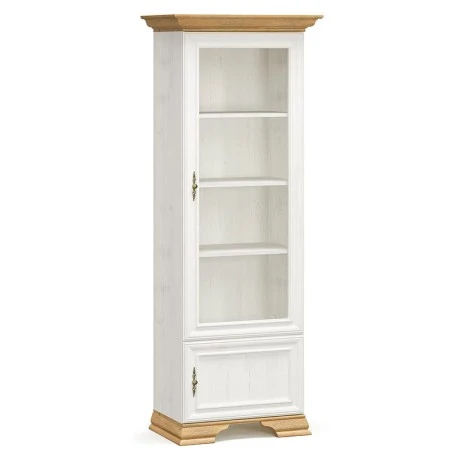 Βιτρίνα Jaden pakoworld golden oak-λευκό antique 70,5x43x197,5εκ