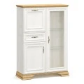 Βιτρίνα Jaden pakoworld golden oak-λευκό antique 93,5x39x133εκ