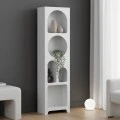 Bookcase Emersi pakoworld mdf in white color 48x35x180cm