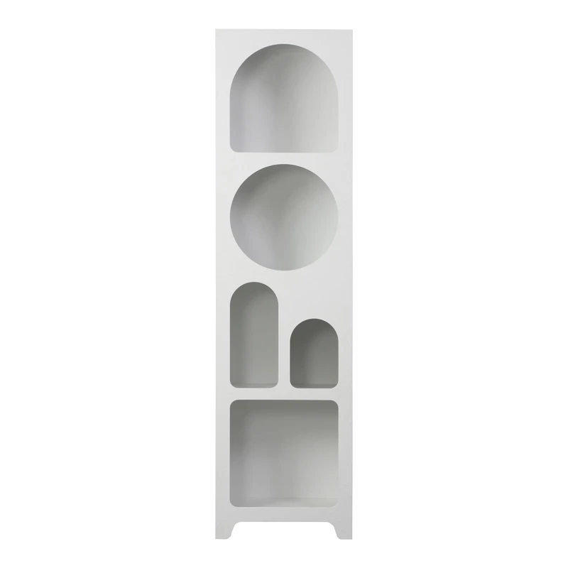 Bookcase Emersi pakoworld mdf in white color 48x35x180cm