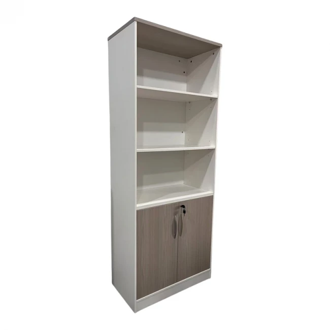 Office bookcase Armadi pakoworld in sonoma-white color 80x40x200cm