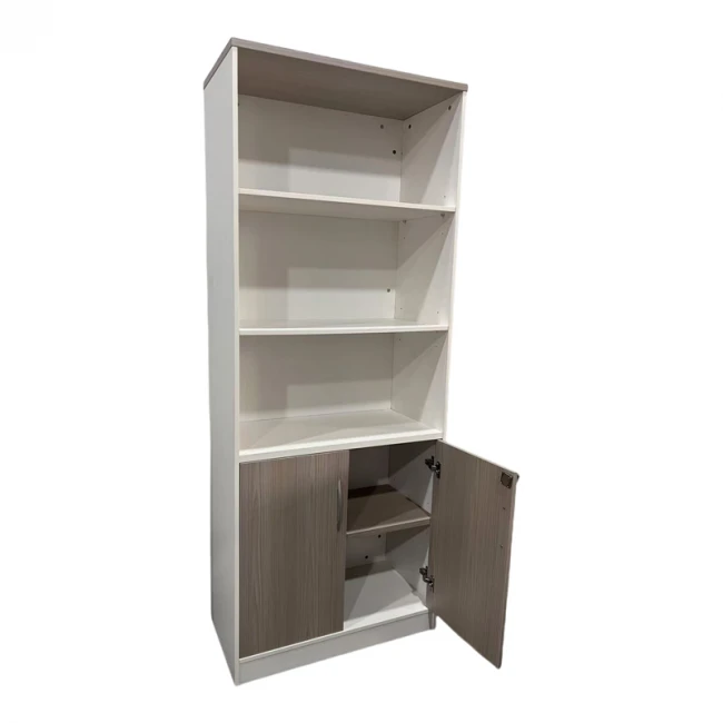 Office bookcase Armadi pakoworld in sonoma-white color 80x40x200cm