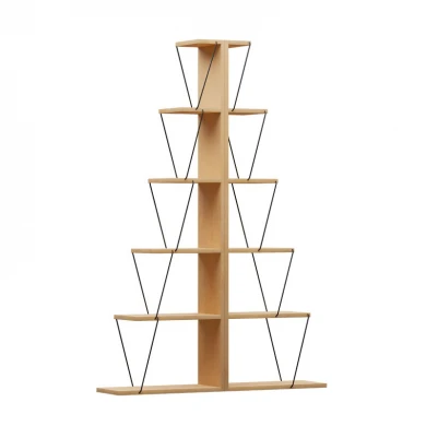 Βιβλιοθήκη mini Tars pakoworld sonoma-μαύρο 100x22x150εκ