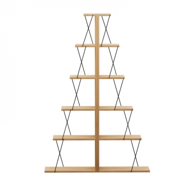 Βιβλιοθήκη mini Tars pakoworld sonoma-μαύρο 100x22x150εκ