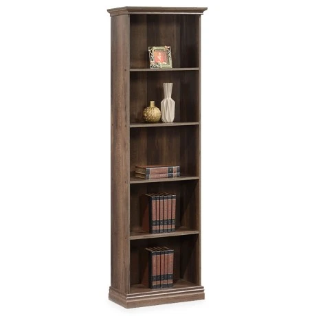 Bookcase Mozart pakoworld in walnut color 60x34,5x202,5cm